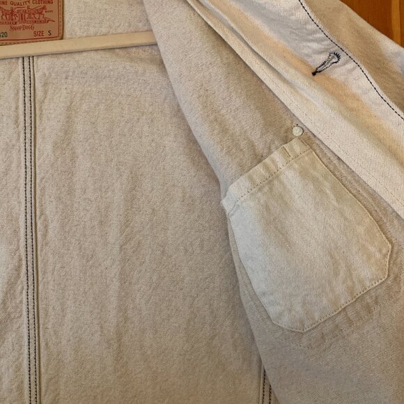 Levi's x Snoop Dogg Limited Edition Unisex Oversized Chore Coat in Ecru - Picture 6 of 8